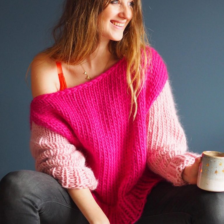 Beginners Boatneck Jumper - Knitting Pattern - Lauren Aston Designs