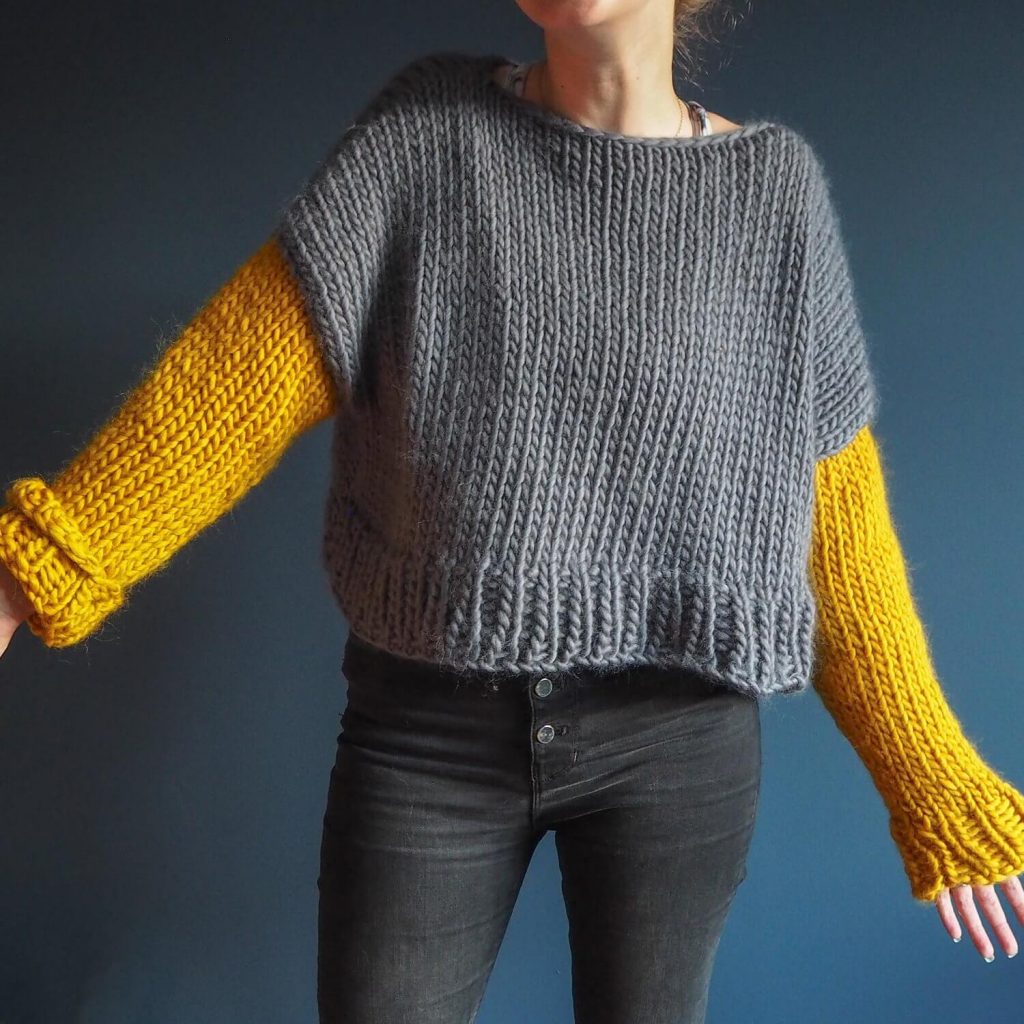 Beginners Boat Neck Jumper Knitting Pattern Lauren Aston Designs