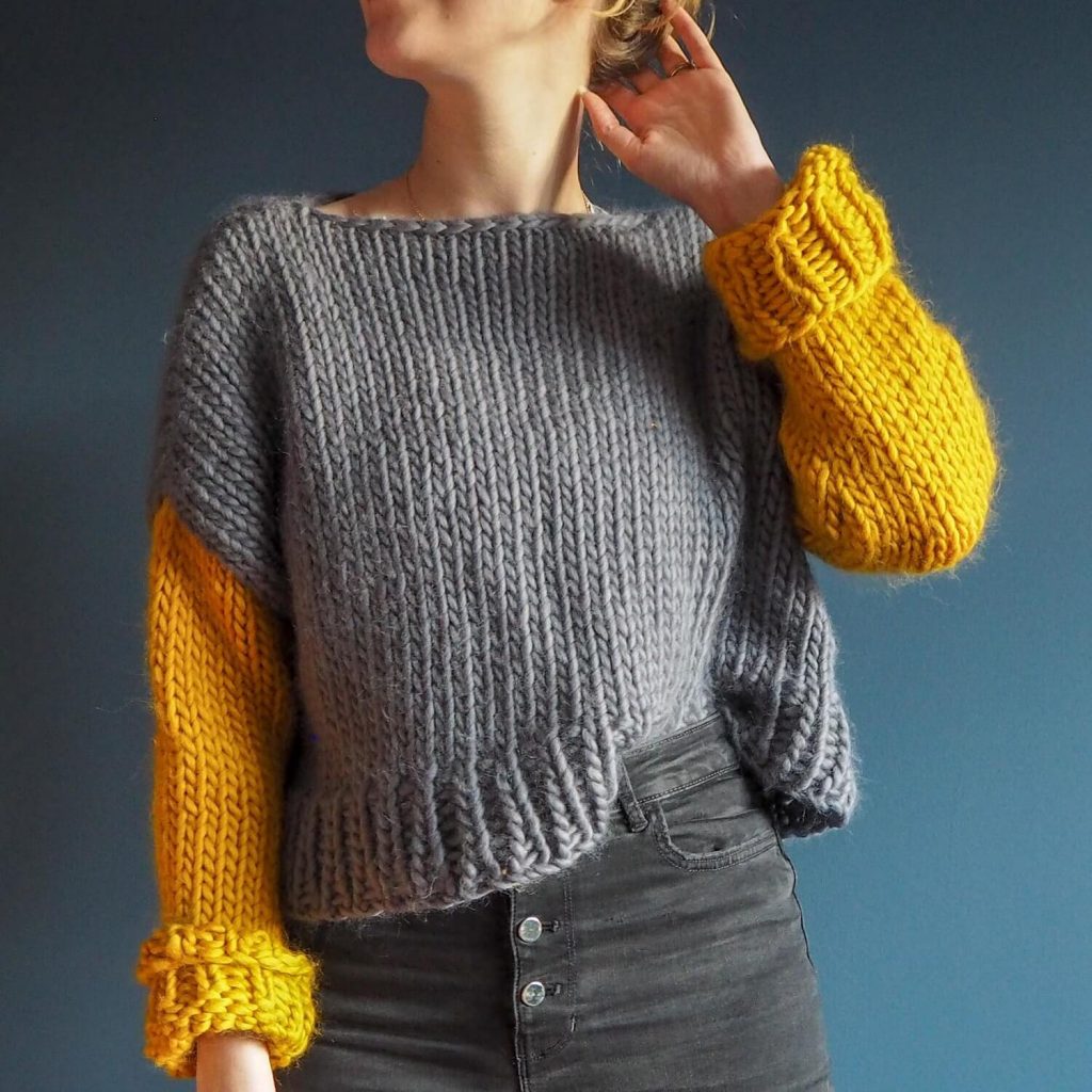 Beginners Boat Neck Jumper Knitting Pattern Lauren Aston Designs