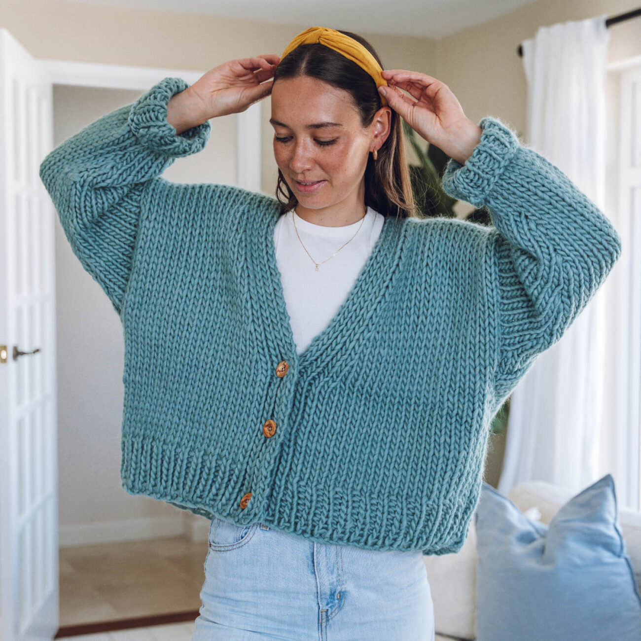 Commission 'Button Knit Up' Cardigan - Lauren Aston Designs