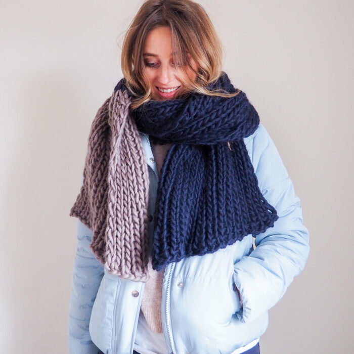 Colour Me Cosy Blanket Scarf - Knitting Pattern - Lauren Aston Designs