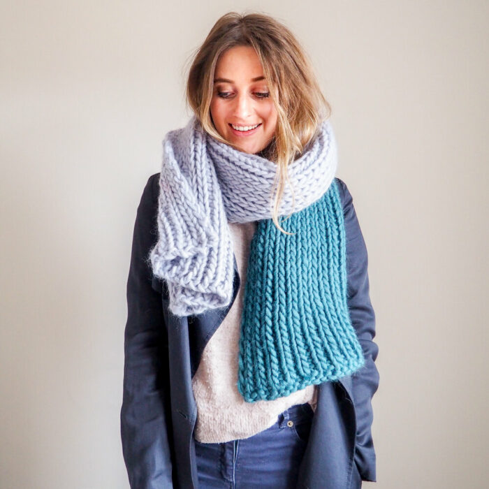 Colour Me Cosy Blanket Scarf - Knitting Pattern - Lauren Aston Designs