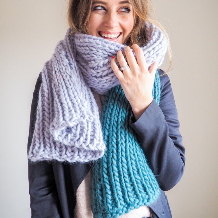 Colour Me Cosy Blanket Scarf - Knitting Pattern - Lauren Aston Designs