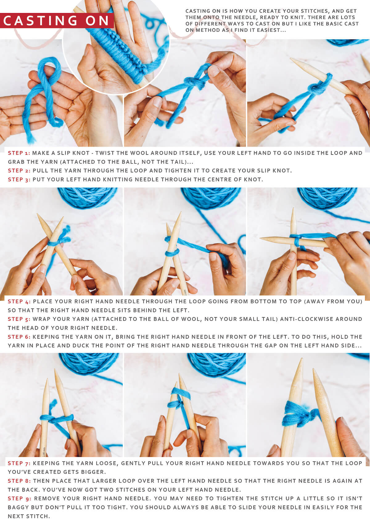 Knitted Cast On for Beginners [5 Easy Steps]