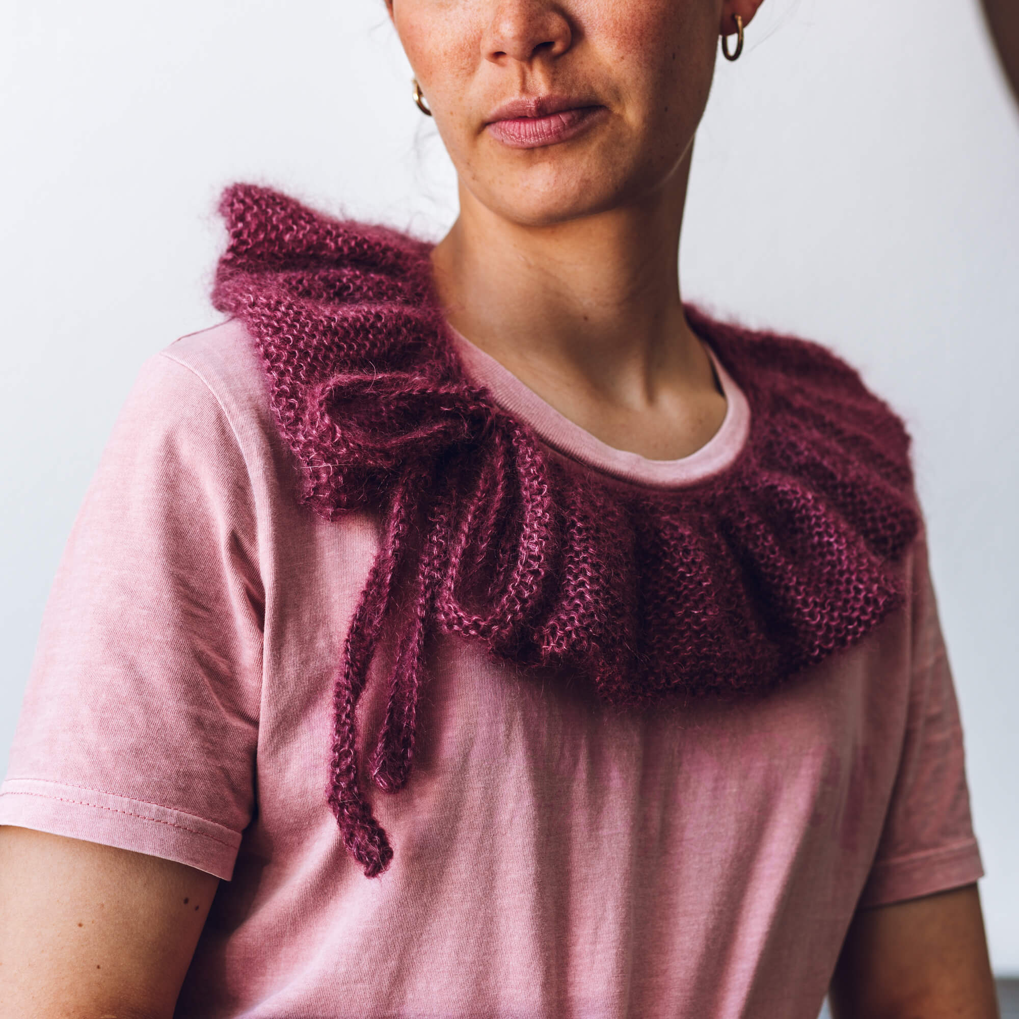 Mini Mohair Ruffle Collar Knitting Pattern Lauren Aston Designs