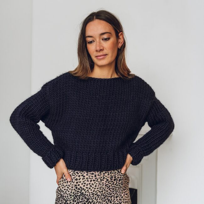 Beginners Boatneck Jumper Knitting Pattern Lauren Aston Designs