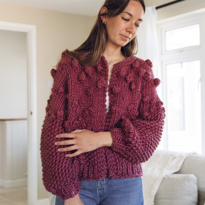 Knitting Kit - Bobble Bomber - Lauren Aston Designs