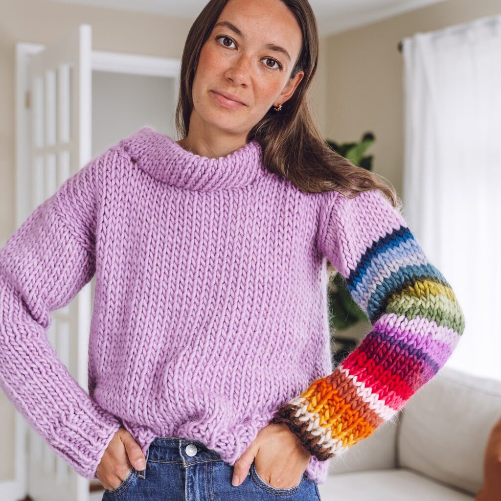 Knitting Kit - Colour me Remnants Jumper - Lauren Aston Designs