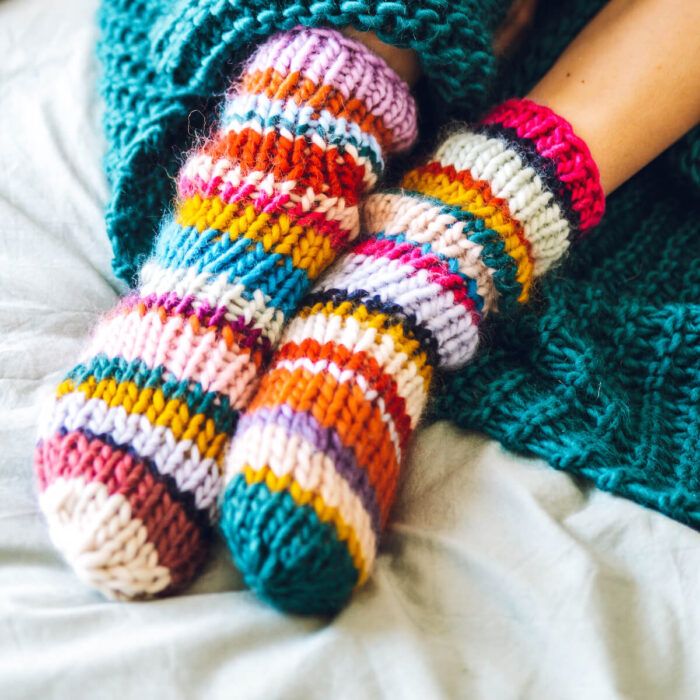 'Sock it to me' Lounge Socks - Knitting Pattern - Lauren Aston Designs