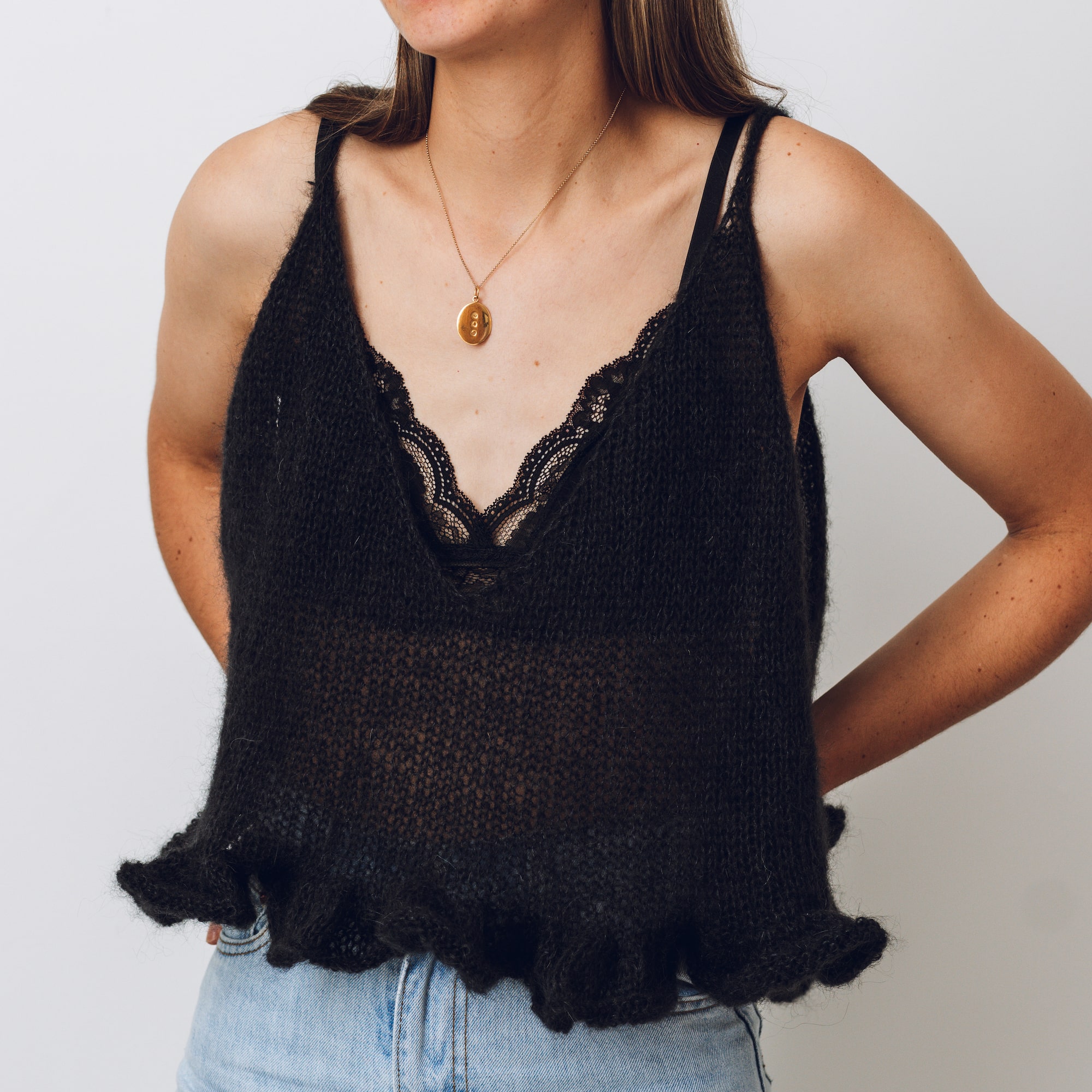 Mini Mohair 'Frill Seeker' Camisole - Knitting Pattern - Lauren Aston  Designs