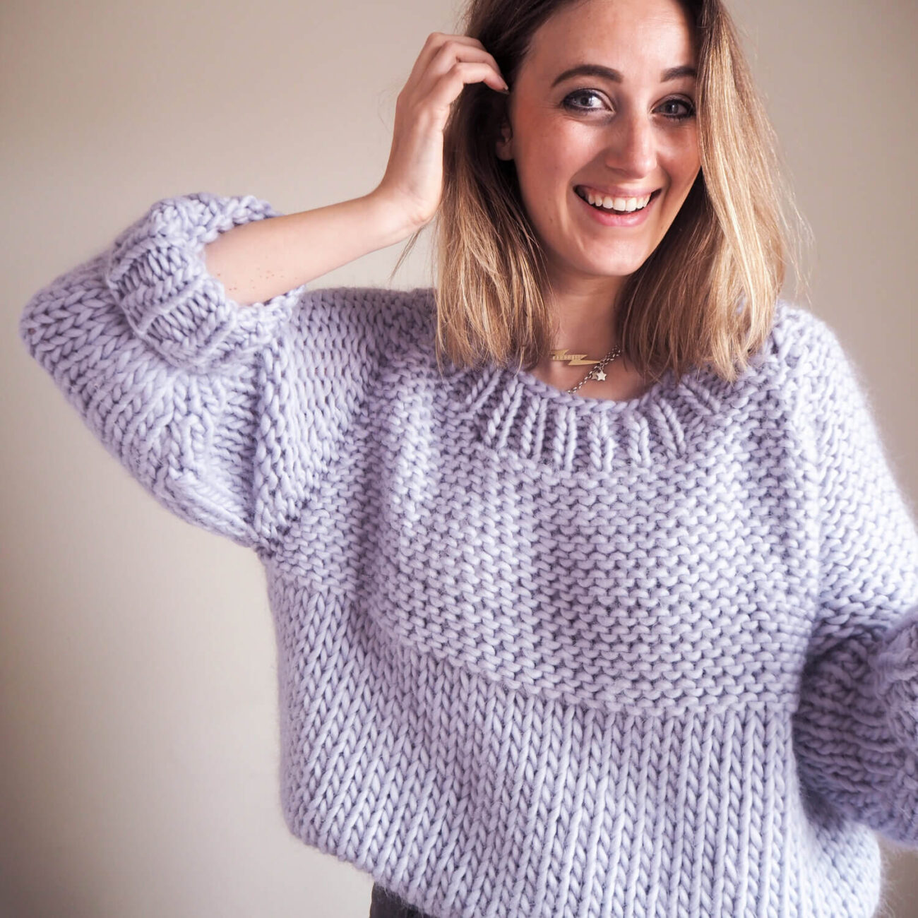 Not Your Basic Stitch Jumper - Knitting Pattern - Lauren Aston Designs