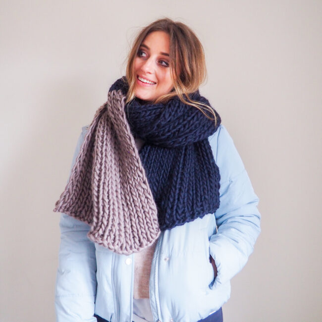 Colour Me Cosy Blanket Scarf - Knitting Pattern - Lauren Aston Designs