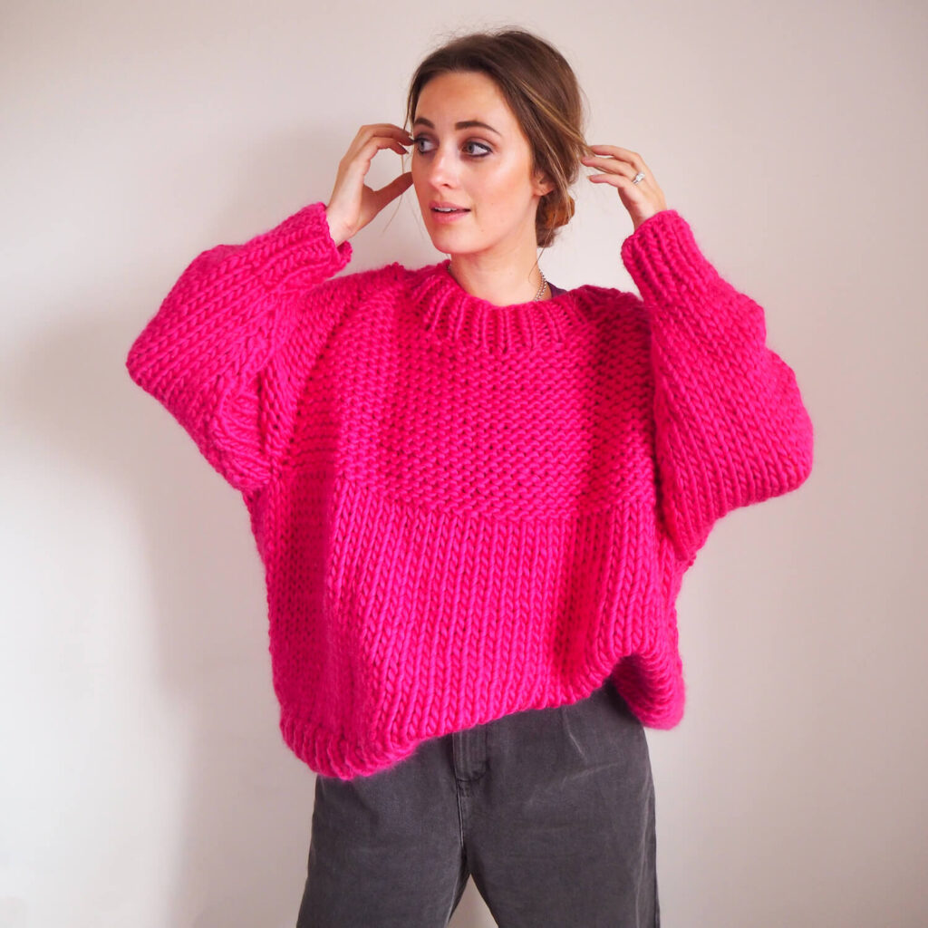 Not Your Basic Stitch Jumper - Knitting Pattern - Lauren Aston Designs