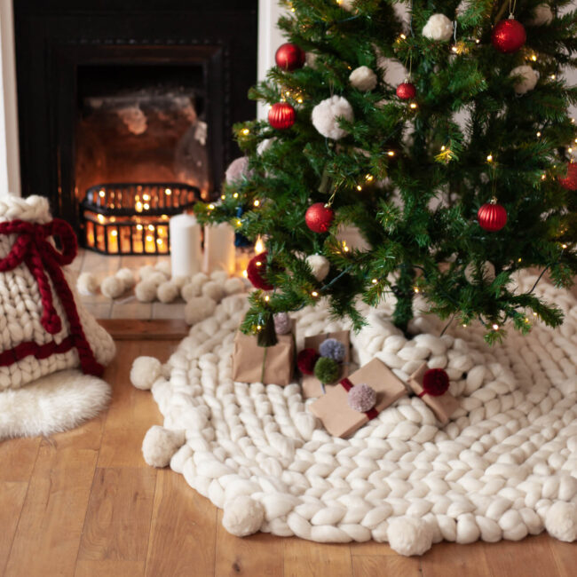 Giant Christmas Tree Skirt - Knitting Pattern - Lauren Aston Designs