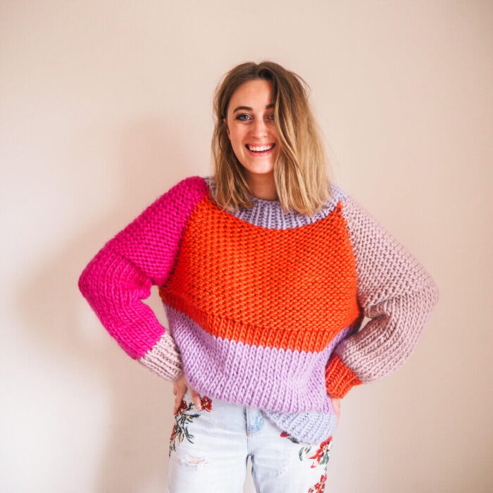 Not Your Basic Stitch Jumper - Knitting Pattern - Lauren Aston Designs