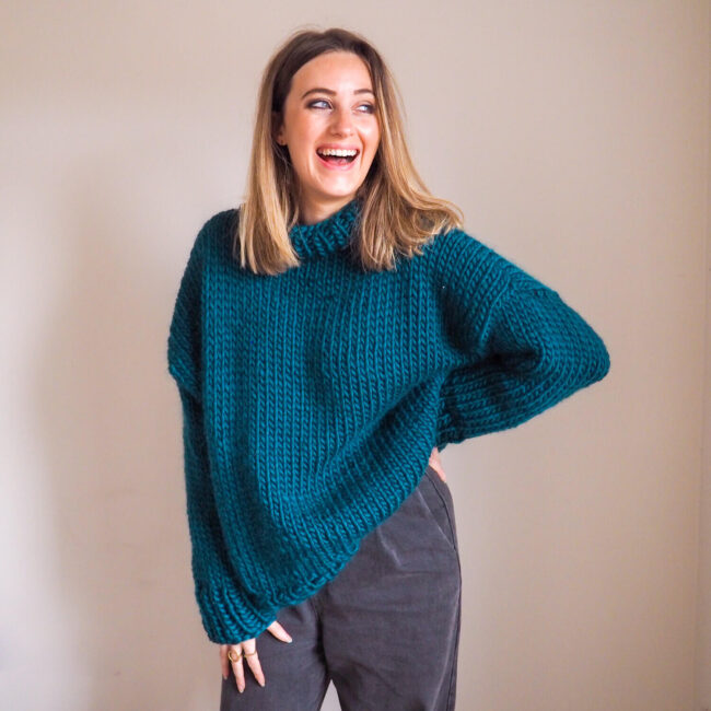 Roll With It Jumper - Knitting Pattern - Lauren Aston Designs