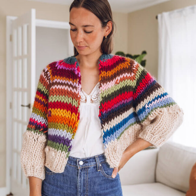 Knitting Kit - Waste Not, Want Not Cardigan - Lauren Aston Designs