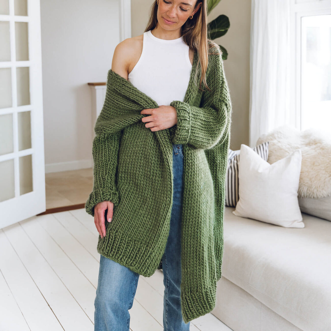 Dreamy Oversized Cardigan - Knitting Pattern - Lauren Aston Designs