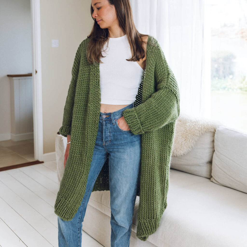 Dreamy Oversized Cardigan - Knitting Pattern - Lauren Aston Designs